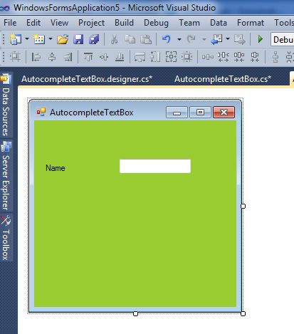 AutoComplete TextBox